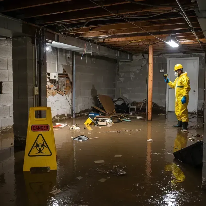 Flooded Basement Electrical Hazard in Cameron Parish, LA Property